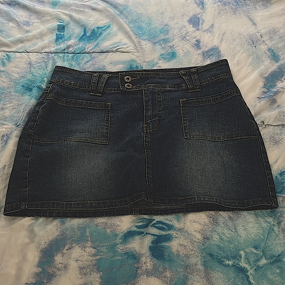 A mini jean skirt
